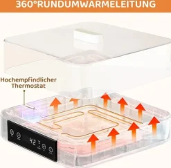 Digital Yoghurtmaskine, 9 Portionsglas, Temperatur- og Tidskontrol Hot