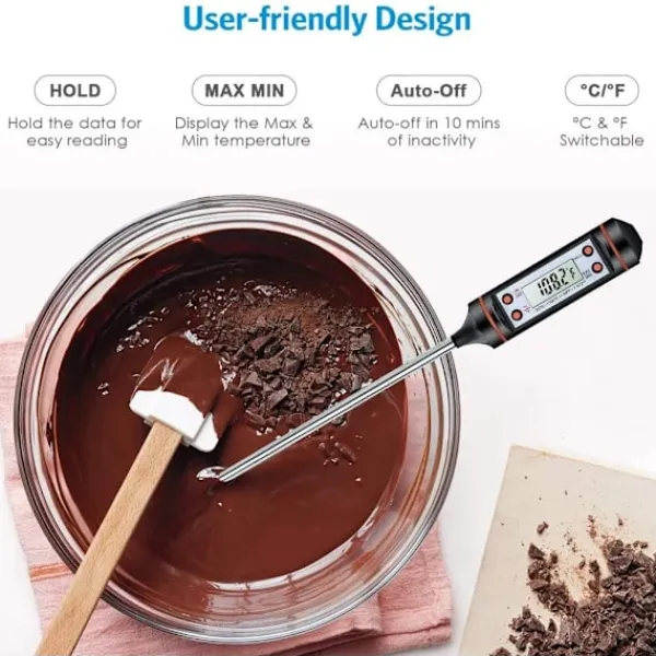 Køkkentermometre>Digitalt køkkentermometer til mad BBQ Liquids Stegetermometer