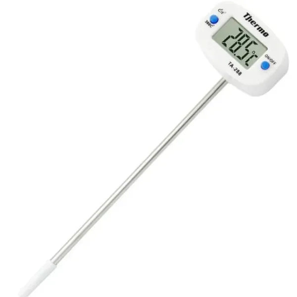 Køkkentermometre>Digitalt stegetermometer | Køkkentermometer til Food, BBQ & Liquids White