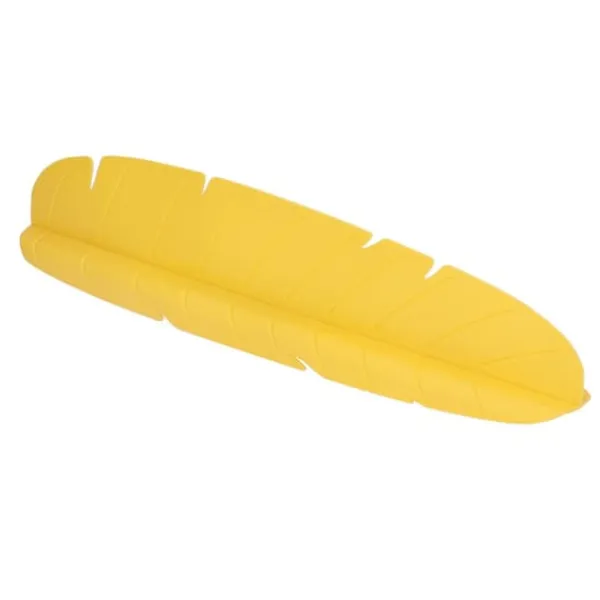 Måtter & Gitter Til Køkkenvaske>Diskbänk Vattenstänkskydd Elastisk Återanvändbar Bananblad Vattendiskbänk Stänkskydd för disk Grönsaker tvättning gul