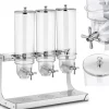 Dispenser dispenser til slikrisflager, gennemsigtig, tredobbelt, 10,5 l Clearance