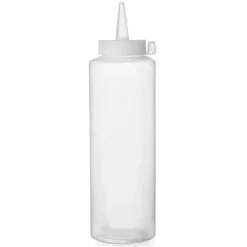 Dispenserflaske til kolde saucer, sæt med 3 stk. - gennemsigtig 0,2L - HENDI 558058 Clearance