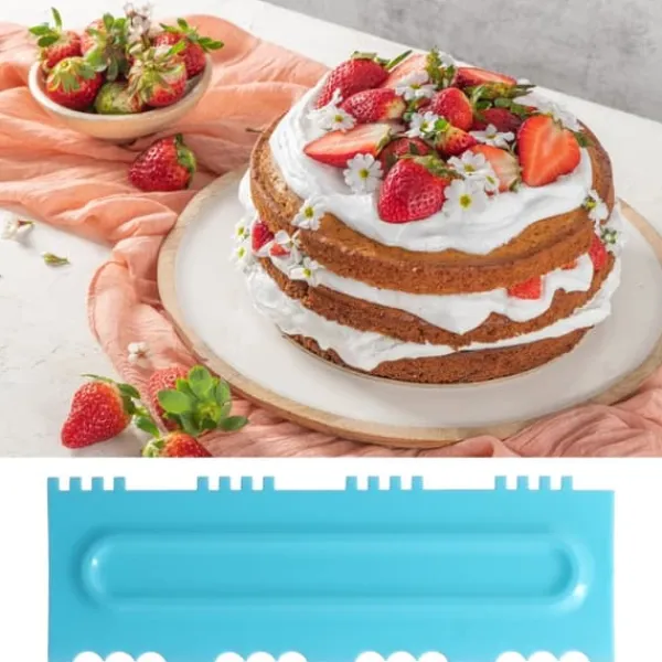 Udstyr Til Kagedekoration>DIY flødeskraberkamme Fondant kagemønster modelleringsværktøj til hjemmekøkken bageri 1 sæt (12 stk)