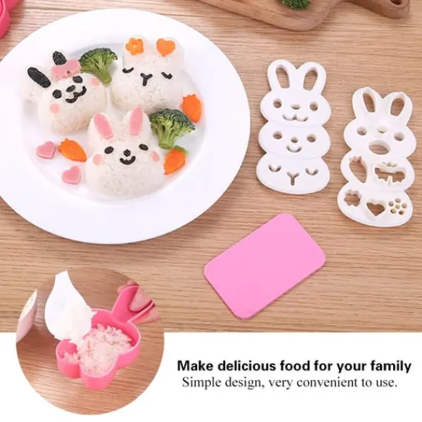 Køkkenforme>DIY kaninform fødevaregodkendt PP-materiale sushi risrulle bento-form håndværksrisrulleform