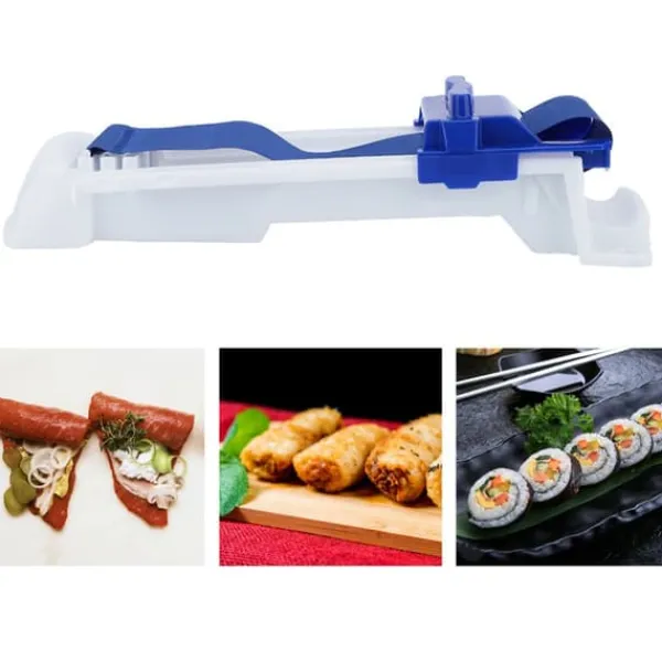 Sushimåtter>DIY Plastic Grøntsagskødrulleværktøj Sushi Maker Laver Hjemmekøkkenværktøj (S)