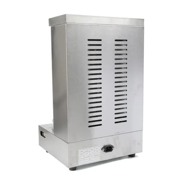 Grill-Ovne & Ovn Med Roterende Stegespyd>Döner kebabgrill, gas/LPG 3000 W 220 V, rustfrit stål, sølv, til kylling & kalkun
