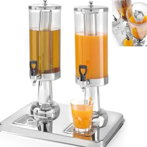 Drikkevareautomater>Dobbelt dispenser til juice, afkølede drikke, 2 x 3L