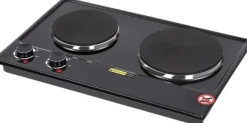 Dobbelt Hob Elektrisk Komfur, Dobbelt Kogezone, 6 Temperaturindstillinger, Bærbart Design Outlet