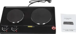 Dobbelt Hob Elektrisk Komfur, Dobbelt Kogezone, 6 Temperaturindstillinger, Bærbart Design Outlet