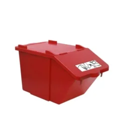 Dobbeltdækker affaldssorteringsbeholder - rød, 45L Discount