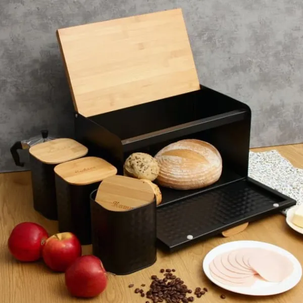 Brødkasser & Brødposer>Dobbeltsidet brødkasse med 4 beholdere BRUNBESTE BB-2754-PL