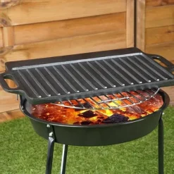 DOBBELT-SIDET STØBEJRN GRILLPLADE 45,5x22,5cm STØBELINE 199047 Online