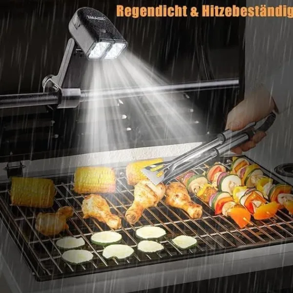 Drejelig dobbelt grill og cykellygte – LED-lys med to hoveder til grill og cykel Online