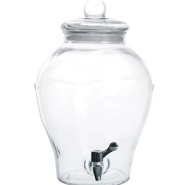 Drikke dispenser, glas, 23x35 cm, genanvendelig, sikker låg, bred åbning New