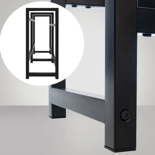 Vinflaskeholdere>Drikke kasseholder Stapel - Bottess Rack - Stilfuld drikkeopbevaring, rustfrit stål | Farve: sort | Størrelse: 75x91x31 cm