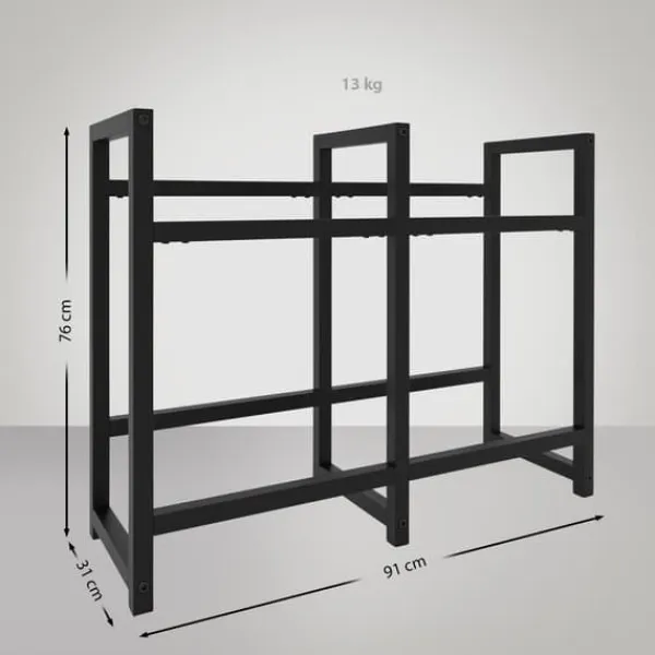 Vinflaskeholdere>Drikke kasseholder Stapel - Bottess Rack - Stilfuld drikkeopbevaring, rustfrit stål | Farve: sort | Størrelse: 75x91x31 cm