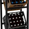 Vinflaskeholdere>Drikke kasseholder Stapel - Bottess Rack - Stilfuld drikkeopbevaring, rustfrit stål | Farve: sort | Størrelse: 75x47x31 cm