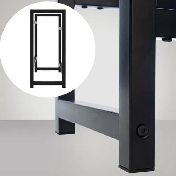 Vinflaskeholdere>Drikke kasseholder Stapel - Bottess Rack - Stilfuld drikkeopbevaring, rustfrit stål | Farve: sort | Størrelse: 75x47x31 cm