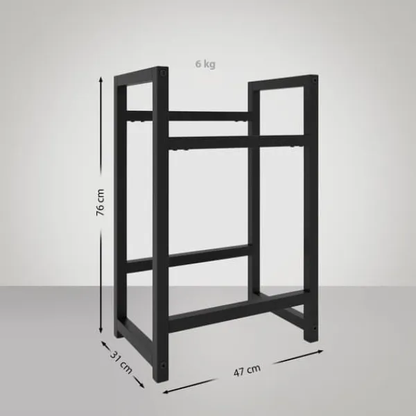 Vinflaskeholdere>Drikke kasseholder Stapel - Bottess Rack - Stilfuld drikkeopbevaring, rustfrit stål | Farve: sort | Størrelse: 75x47x31 cm