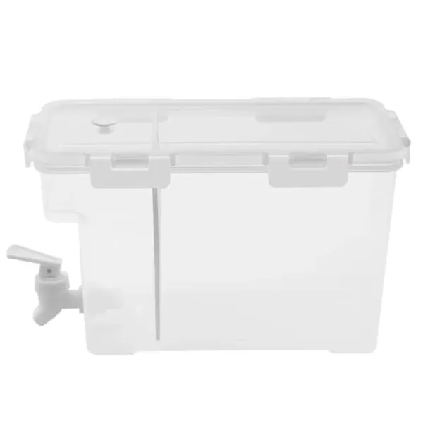 Drikkevareautomater>Drikke- og vanddispenser - Dobbeltbeholder 3,5 l - Kran & skilleplade - Til køleskab - Hvid
