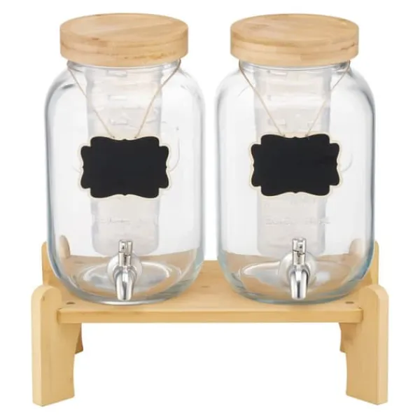 Drikkevareautomater>Drikkedispenser 3,8L, Glasdispenser til Fester, med Stativ, 2-Pakke