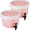 Drikkevaredispenser 3 gallon, plastikjuicedispenser med tap og låg, iste limonade vanddispenser til fester, holdbart design Online