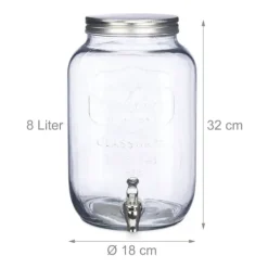 Drikkevaredispenser, 32x18x18 cm, Transparent Discount