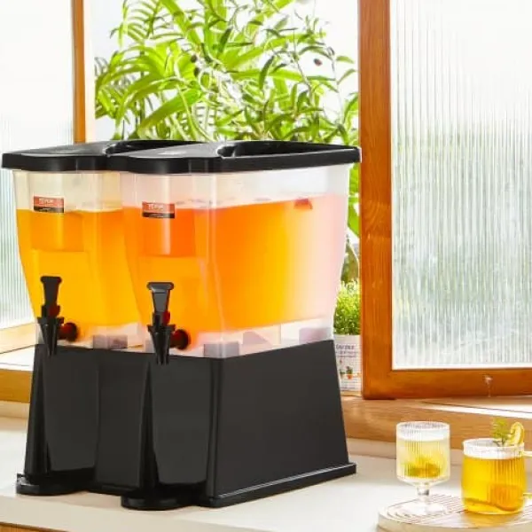 Drikkevareautomater>Drikkevaredispenser, 45x41.5x53 cm, plast, med stativ og tappehane