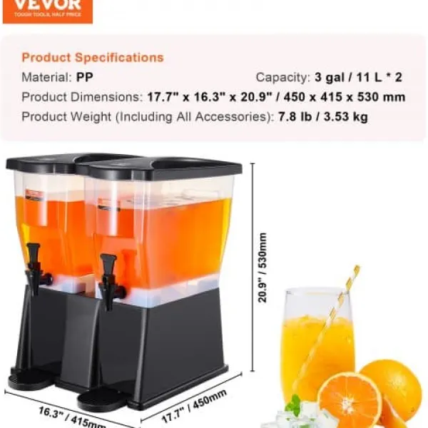 Drikkevareautomater>Drikkevaredispenser, 45x41.5x53 cm, plast, med stativ og tappehane