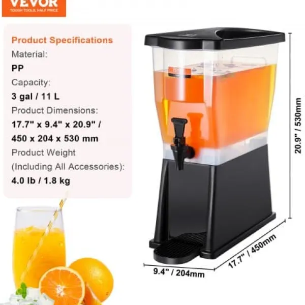 Drikkevaredispenser, 45x20,4x53 cm, Plast Clearance