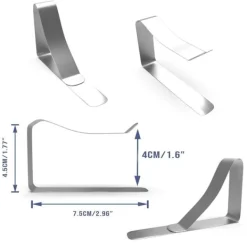 Dug Clips, Picnic Bordclips, Rustfrit stål Picnic Dug Clips, Dug Clips, Dug Clips - Pakke med 12 Hot