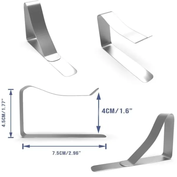 Dug Clips, Picnic Bordclips, Rustfrit stål Picnic Dug Clips, Dug Clips, Dug Clips - Pakke med 12 Hot