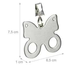 Dugvægte, Sommerfugle Design, 7.5x6.5x1 cm, Sølv