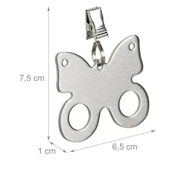 Dugvægte, Sommerfugle Design, 7.5x6.5x1 cm, Sølv
