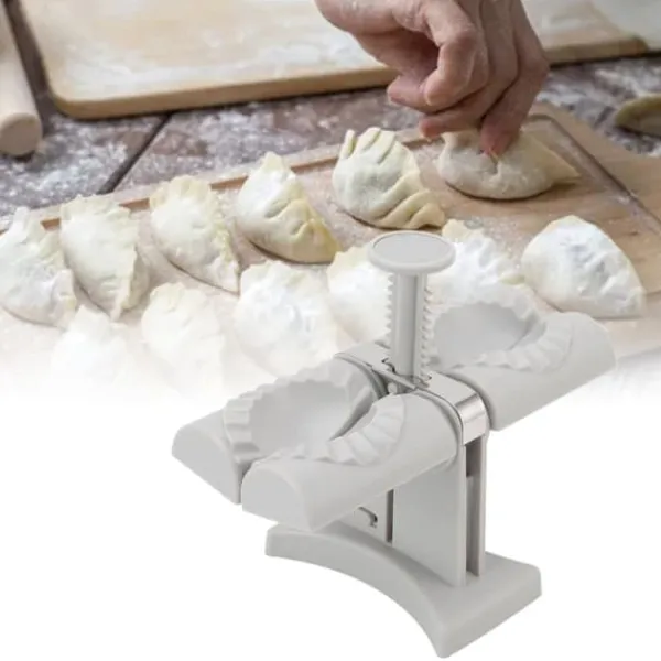 Dumpling Mold Machine Automatisk ABS og rustfrit stål dobbelthoved dumpling maker til hjemmekøkken Sale
