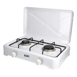 Portable Komfurer>Edm Komfur Gas 2 Komfurer Hvid