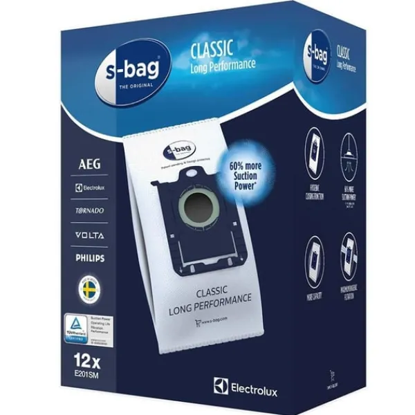 Electrolux Støvsugertilbehør>E201SM s-bag Støvsugerpose 12 stk