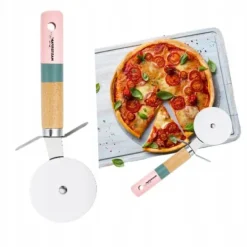 Elegant Masterpan pizzaskærer med træhåndtag, rustfrit stål Discount