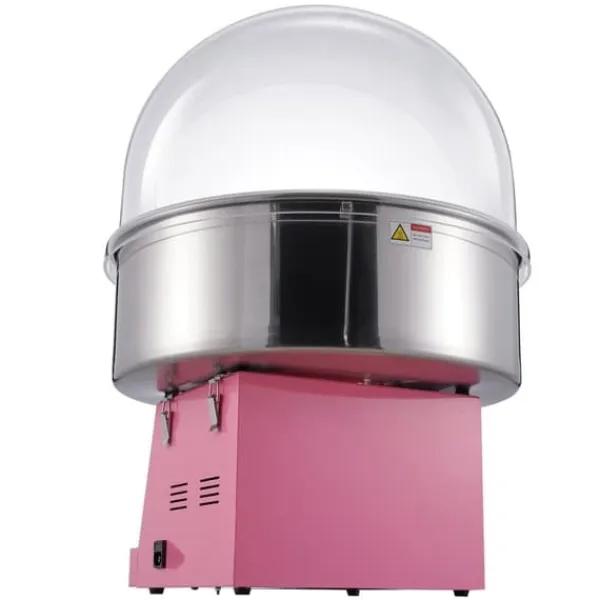 Maskiner Til Candyfloss>Elektrisk bomuldsslikmaskine 1000W, kommerciel candy floss maker, rustfri stålskål, låg og sukkerske, perfekt til fester og arrangementer
