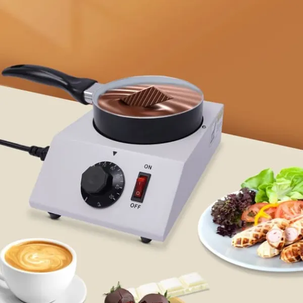Maskiner Til Chokoladetemperering>Elektrisk Chokolade Smeltetank, Non-Stick Keramik, Hurtig Opvarmning, Kompakt Design