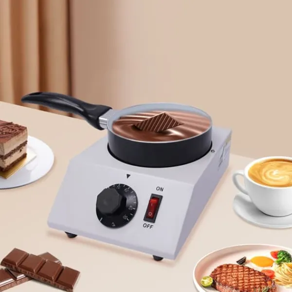 Maskiner Til Chokoladetemperering>Elektrisk Chokolade Smeltetank, Non-Stick Keramik, Hurtig Opvarmning, Kompakt Design