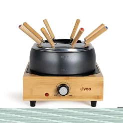 Fonduesæt>Elektrisk fondueset - LIVOO - DOC287 - 800W - 2L - 8 personer - Justerbar termostat - PFAS-fri non-stick-gryta