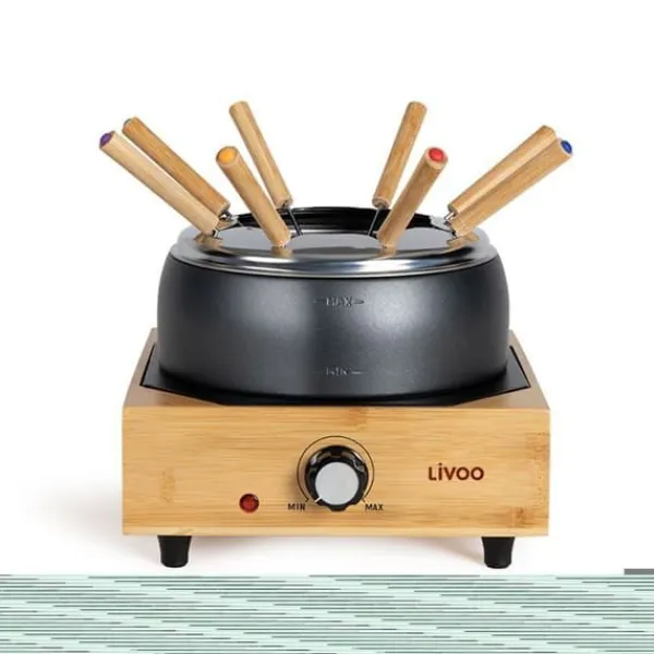Fonduesæt>Elektrisk fondueset - LIVOO - DOC287 - 800W - 2L - 8 personer - Justerbar termostat - PFAS-fri non-stick-gryta