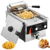 Elektrisk Frituregryde 3000W, 5,9L RVS, Opgradering, 200°C, Hurtig Opvarmning, Energi Effektiv. Online