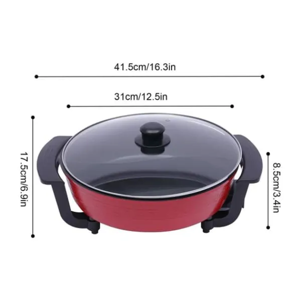 Elektrisk Gryde, 6L Kapacitet, 5 Temperaturindstillinger,sort Hot