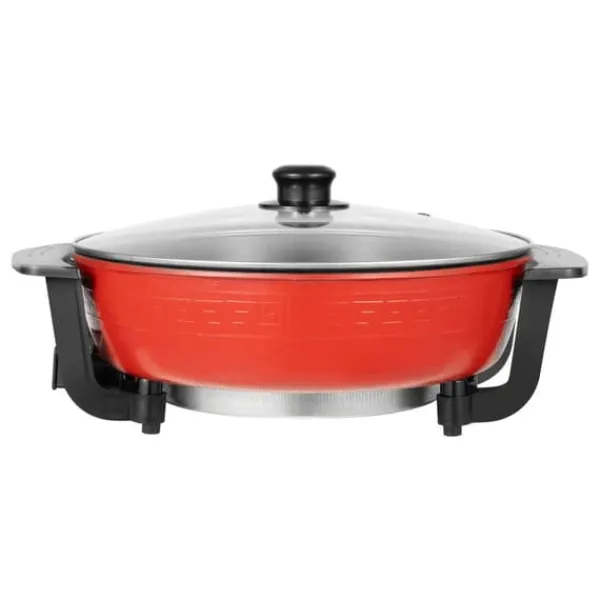 Elektrisk hotpot - Gryde med 2 rum - 1360 W - 220 V - Nonstick belægning - Fødevaregodkendt - Himmelblå New