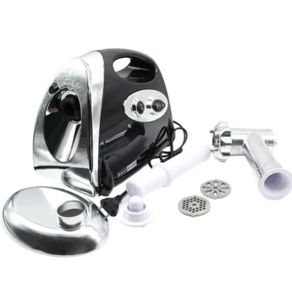 Madkværne & Kødhakker>Elektrisk kødhakker - Kødhakker & pølsestopper - 800 W kobbermotor - 304 rustfrit stål - 220 V - EU-stik - 190 omdr./min - Sort