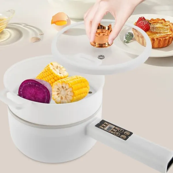Elektrisk Kogepande, 1,6L Kapacitet, 701W Effekt, 220V Spænding, 19,5cm Diameter, Designet til 1-4 Personer