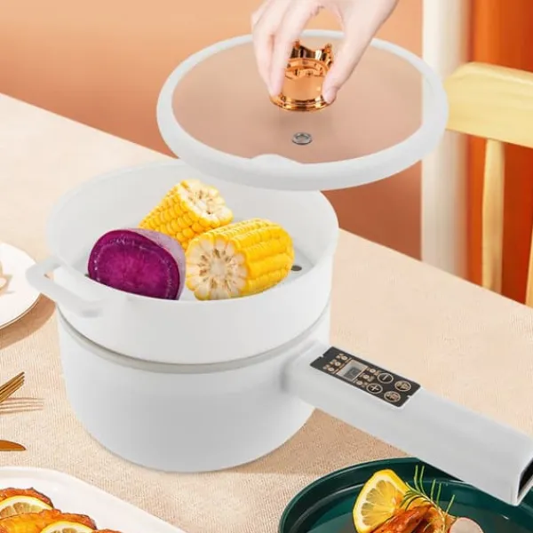 Elektrisk Kogepande, 1,6L Kapacitet, 701W Effekt, 220V Spænding, 19,5cm Diameter, Designet til 1-4 Personer Best