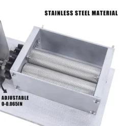 Elektrisk kornkværn - DY-168-60W - Foderkværn til majs/hvede/bønner, Rustfrit stål & aluminiumlegering, Ren kobbermotor, 220/110V, 12 TPI - Sølv Hot